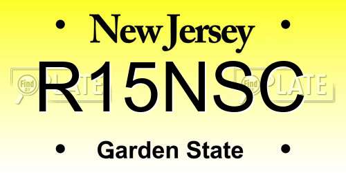 R15NSC New Jersey License Plate
