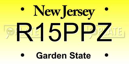 R15PPZ New Jersey License Plate