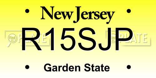 R15SJP New Jersey License Plate