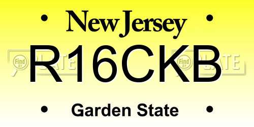 R16CKB New Jersey License Plate