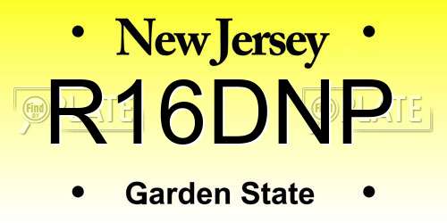 R16DNP New Jersey License Plate