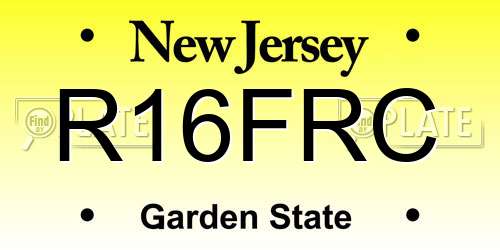 R16FRC New Jersey License Plate