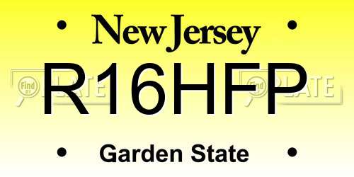 R16HFP New Jersey License Plate