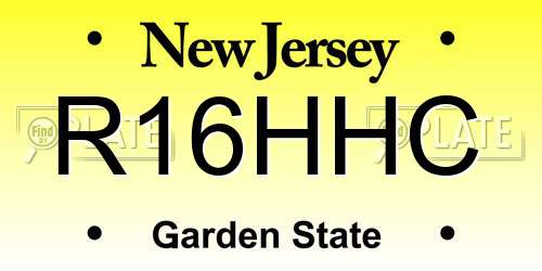 R16HHC New Jersey License Plate