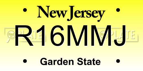 R16MMJ New Jersey License Plate