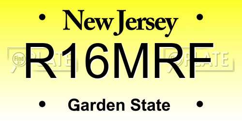 R16MRF New Jersey License Plate