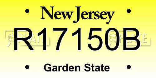 R17150B New Jersey License Plate