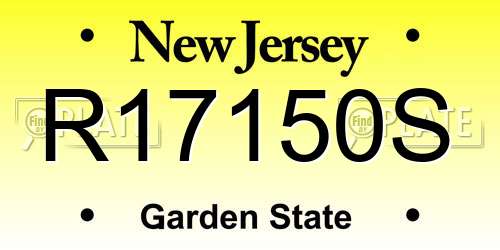 R17150S New Jersey License Plate