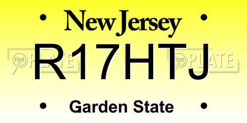 R17HTJ New Jersey License Plate