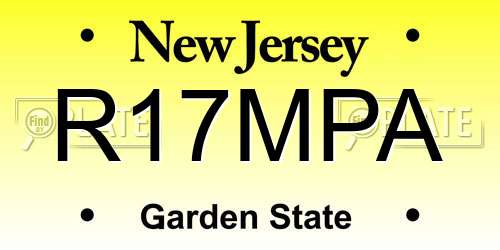 R17MPA New Jersey License Plate