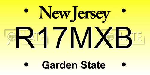 R17MXB New Jersey License Plate