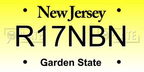 R17NBN New Jersey License Plate