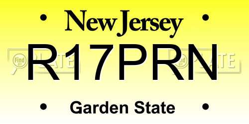 R17PRN New Jersey License Plate