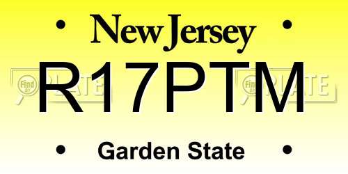 R17PTM New Jersey License Plate