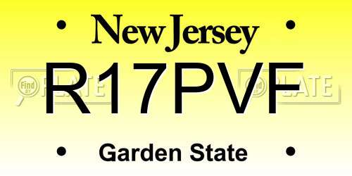 R17PVF New Jersey License Plate