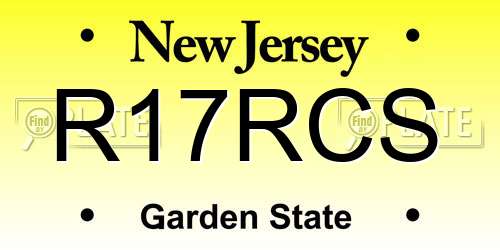 R17RCS New Jersey License Plate