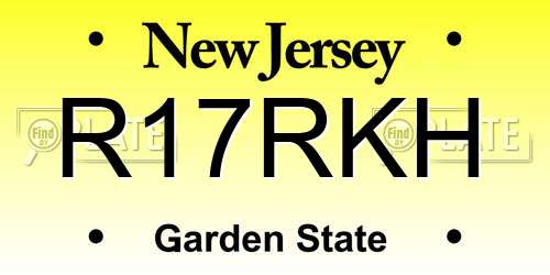 R17RKH New Jersey License Plate