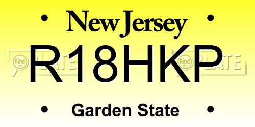 R18HKP New Jersey License Plate