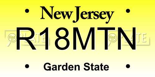 R18MTN New Jersey License Plate