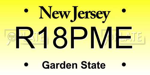 R18PME New Jersey License Plate