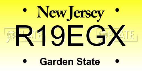 R19EGX New Jersey License Plate