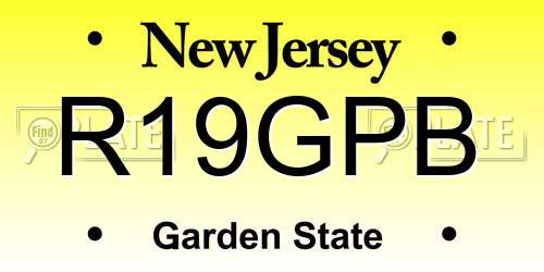 R19GPB New Jersey License Plate