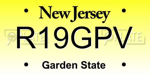 R19GPV New Jersey License Plate