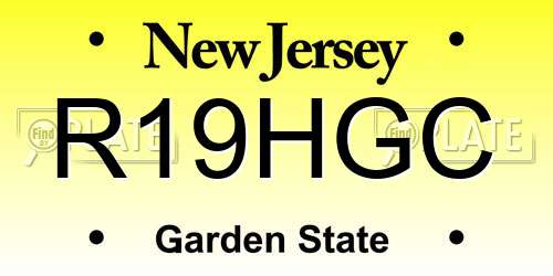 R19HGC New Jersey License Plate