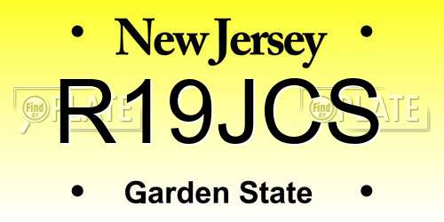 R19JCS New Jersey License Plate