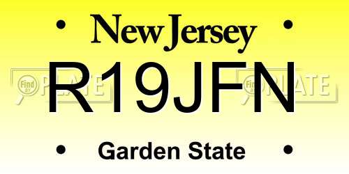 R19JFN New Jersey License Plate
