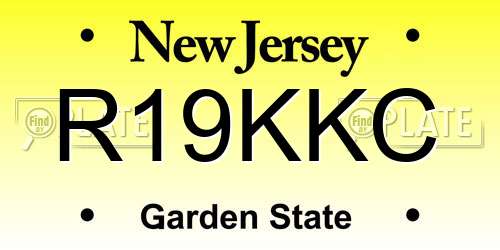 R19KKC New Jersey License Plate