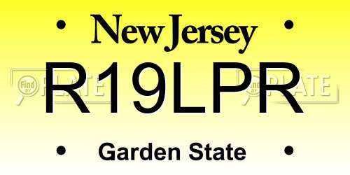 R19LPR New Jersey License Plate