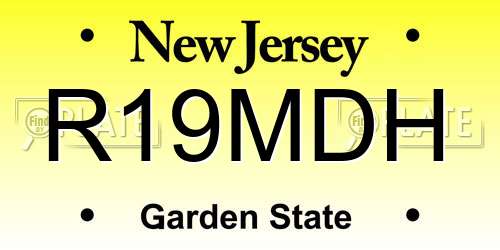 R19MDH New Jersey License Plate