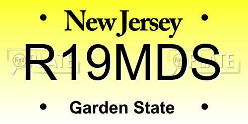 R19MDS New Jersey License Plate