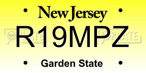 R19MPZ New Jersey License Plate