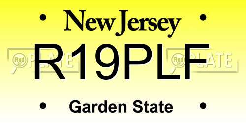 R19PLF New Jersey License Plate