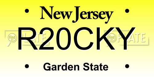R20CKY New Jersey License Plate