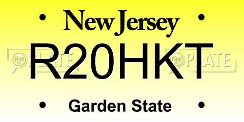 R20HKT New Jersey License Plate
