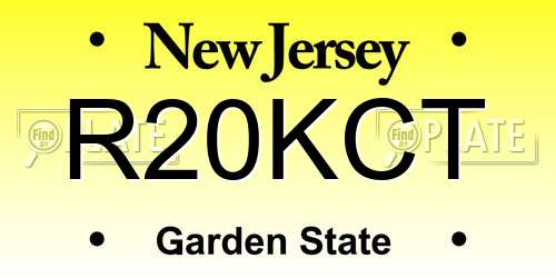 R20KCT New Jersey License Plate