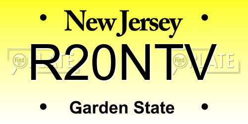 R20NTV New Jersey License Plate