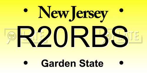 R20RBS New Jersey License Plate