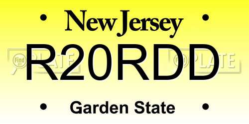 R20RDD New Jersey License Plate