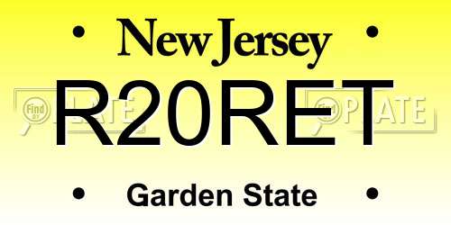 R20RET New Jersey License Plate