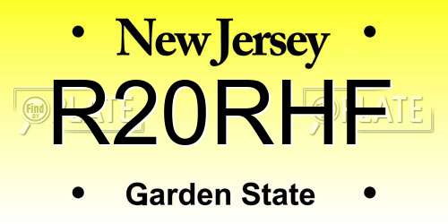 R20RHF New Jersey License Plate