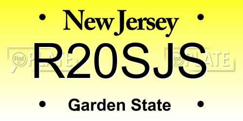 R20SJS New Jersey License Plate