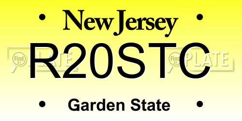 R20STC New Jersey License Plate
