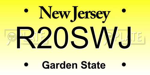 R20SWJ New Jersey License Plate