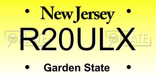 R20ULX New Jersey License Plate