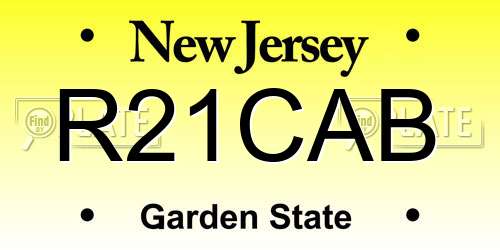 R21CAB New Jersey License Plate