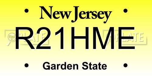 R21HME New Jersey License Plate